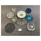 Assortment of Vintage Ashtrays, Pewter Tray