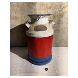 Red, White and Blue Milk Can