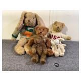 Stuffed Bears & Rabbits, Russ, Boyd, Ty