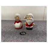 Ceramic Kissing Santa & Mrs. Claus S&P Shakers