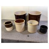 4 Stoneware Crocks