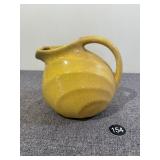 Yellow Ceramic Ball Pitcher