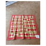 Vintage Green & Red Quilt