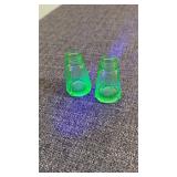 Uranium Glass Salt and Pepper Shakers