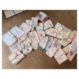Collection of Embroidered Vintage Hand Towels
