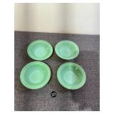 4 Fire King Jadeite Restaurant Bowls