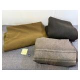 3 Military Wool Blankets