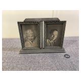 Deco Double Metal Photo Frame, Ginger Rogers
