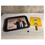 Alf Tin Tray & Peanuts Lucy Fan