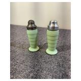 Hazel Atlas Moderntone Jadeite salt Pepper Shakers