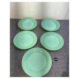 5 9' Fire King Jadeite Plates