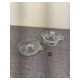 Hazel Atlas Criss Cross & Clear Ribbed Juicer