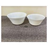 Federal White Milk Glass Mixing Bowls