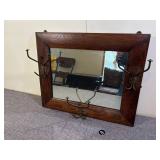 Victorian Oak Hall Mirror