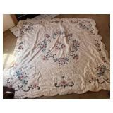 Vintage Floral Quilted Bedspread