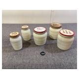 Anchor Hocking Beehive Milk Glass Jars
