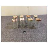 8 Anchor Hocking Beehive Salt & Pepper Shakers