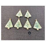 Set of 6 Holt Howard Christmas Tree Snack Dishes