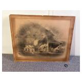 Rural Americana Charcoal on Paper