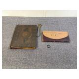 Old Leather-Bound Binders Letter Carriers