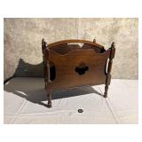 Vintage Wood Magazine Rack
