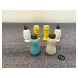 3 Milk Glass Salt & Pepper Shakers