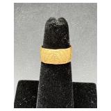 14K Engraved Ring