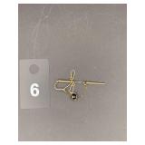 Deco Sword Sabre Pin Brooch