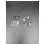 925 Sterling Earings, 2 Pairs
