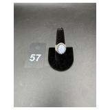 .925 Sterling Ring w Blue Lace Oval Stone