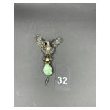 Sterling & Turquoise Eagle Pendant