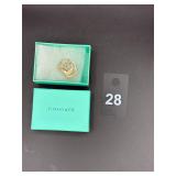 Tiffany Sterling Heart Hoop Earrings