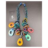 16' Rainbow Tagua Nut Necklace