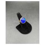 925 Sterling Ring w Blue Stone