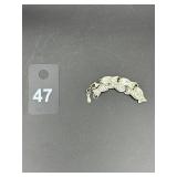 Far Fetched 925 Silver Fish Charm Link Bracelet