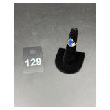 18K Gold Ring w Blue Stone