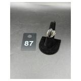 925 Sterling Ring w Black Stone