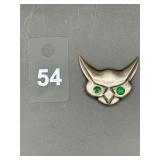 Vintage Sterling Owl Brooch