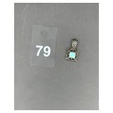 927 Sterling and Turquoise Pendant