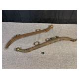 2 Antique Brass & Iron Horse Hames