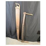 2 Antique Logging Saws