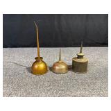 3 Vintage Thumb Pump Oilers