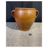 2 Handled Stoneware Crock, Underside Stamped 8