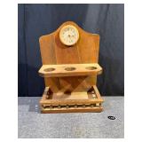 Wall Mounted Tobacco Rack w Clock