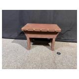 Small Step Stool w Brass Nail Heads