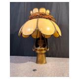 8 Panel Glass Slag Lamp