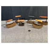 6 Double Blade Food Choppers w Wood Handles