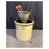 No 3 Crock w Food Mill