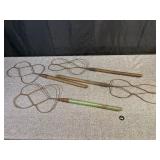 4 Antique Rug Beaters