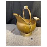 Vintage Copper Coal Scuttle w Lions Head